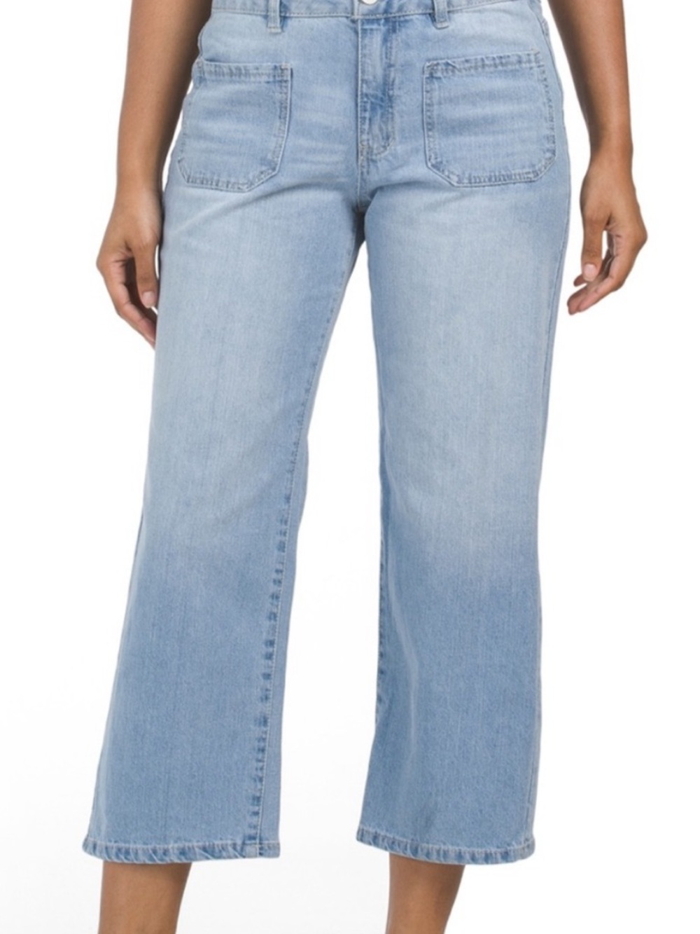NWT Light Blue Wide-Leg Crop Jeans